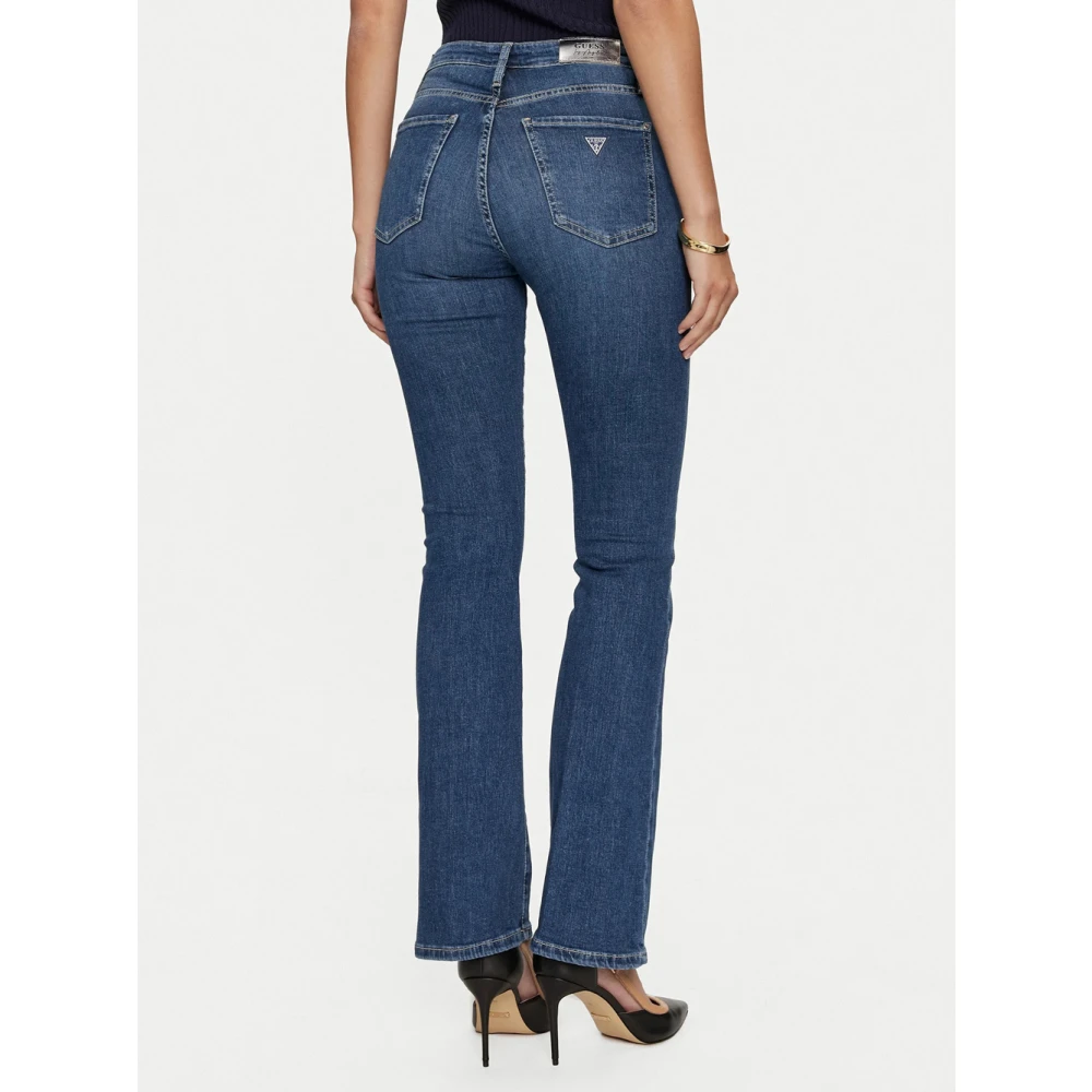 Guess Wijde Jeans voor Vrouwen in Donkerblauw Blue Dames