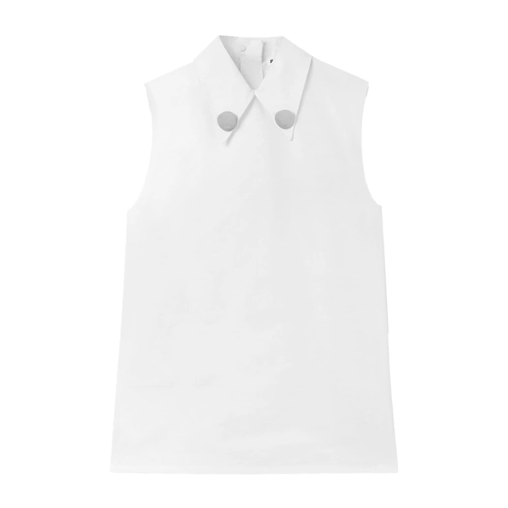 Jil Sander Vit Topp Elegant Stil White, Dam