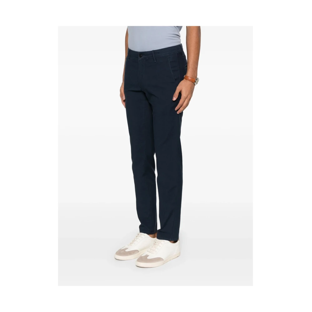 Incotex Blauwe Jeans met Knopen en Zakken Blue Heren