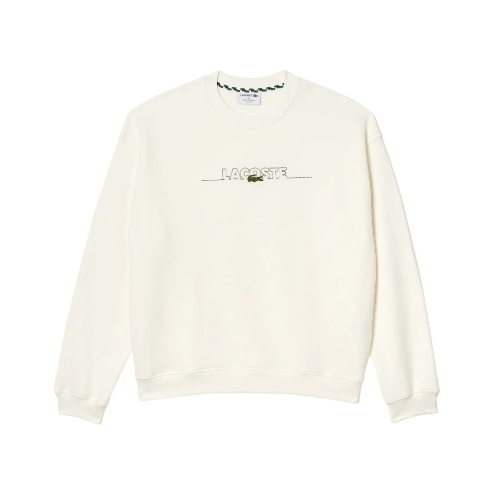 Lacoste Crème hoodie voor heren Aw24 White Heren