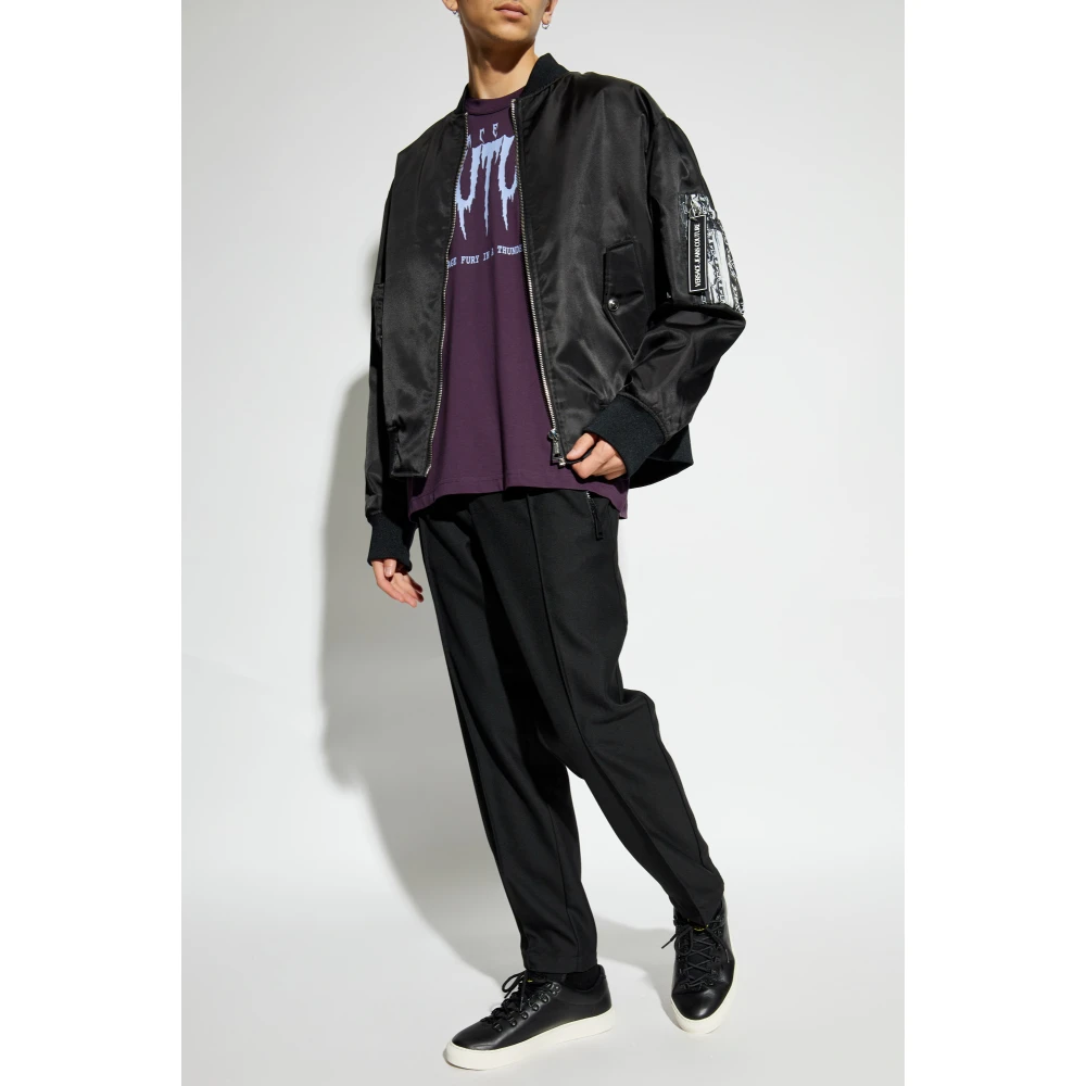 Versace Jeans Couture T-shirt met logo Purple Heren