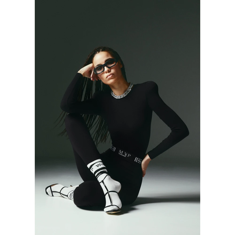 MVP wardrobe Gestructureerde Baily Leggings Black Dames