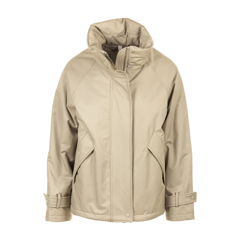 Duno Beige Korte Jas Beige Dames