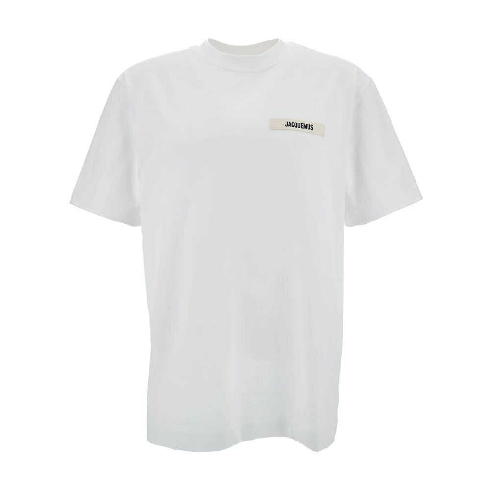 Jacquemus Witte T-shirts en Polos met Gros Grain Detail White Heren
