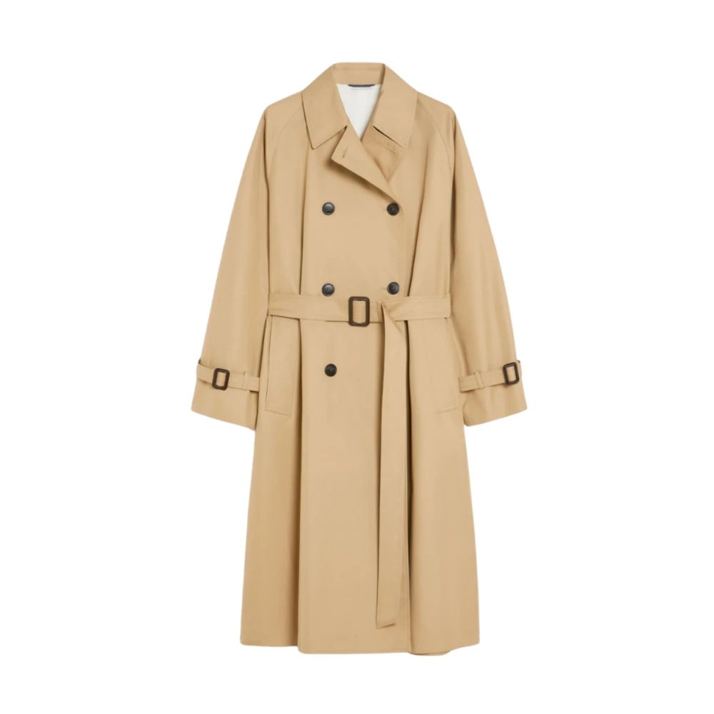 Max Mara Omkeerbare Beige Trenchcoat Canasta Stijl Beige Dames