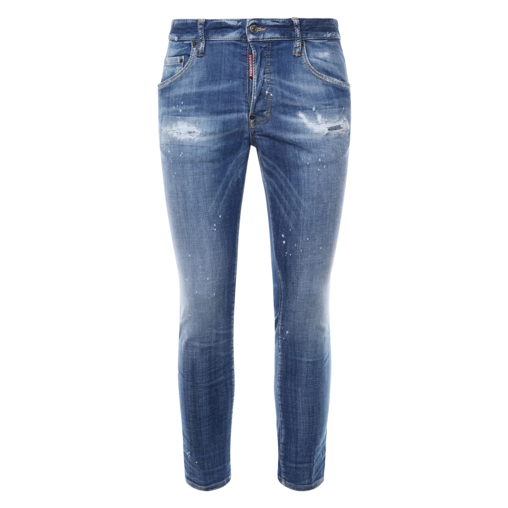 Dsquared2 Blauwe Denim Broek 5 Zakken Blue Heren
