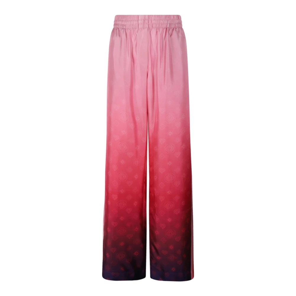 Casablanca Kvinno Multicolor Byxor Dam, M, Rosa Gradient Sidostripade Byxor