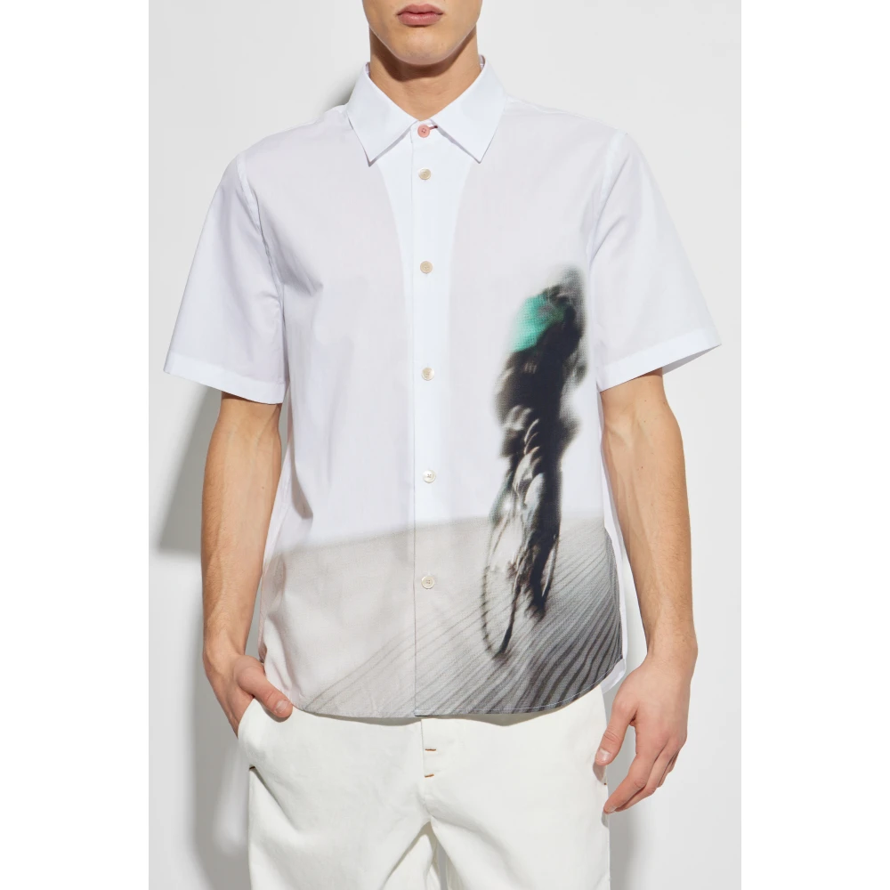 PS By Paul Smith Kortemouwenshirt White Heren