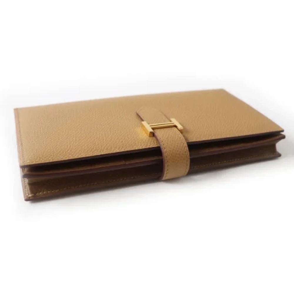 Hermès Vintage Pre-owned Leather wallets Brown Dames