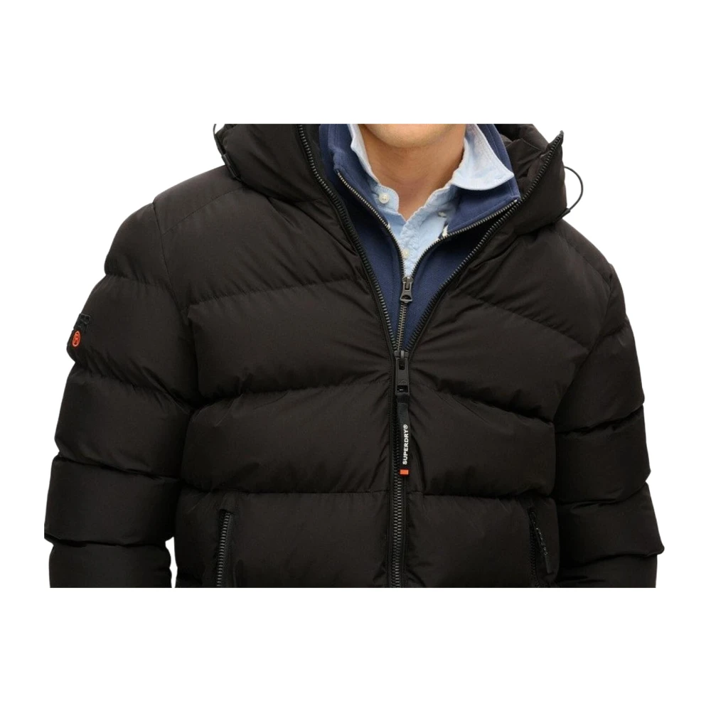 Superdry Gerecycled Polyester Puffer Parka Black Heren
