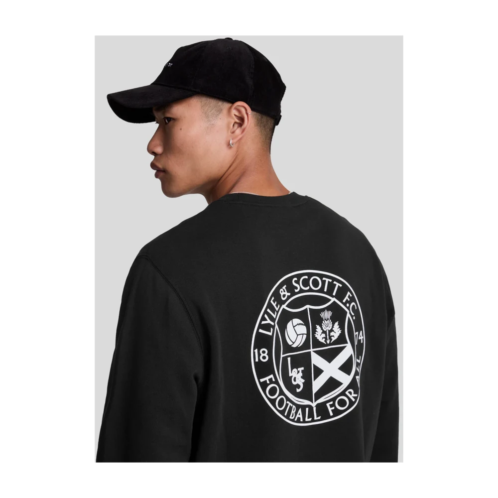 Lyle & Scott Grafische Crew Neck Sweatshirt Black Heren