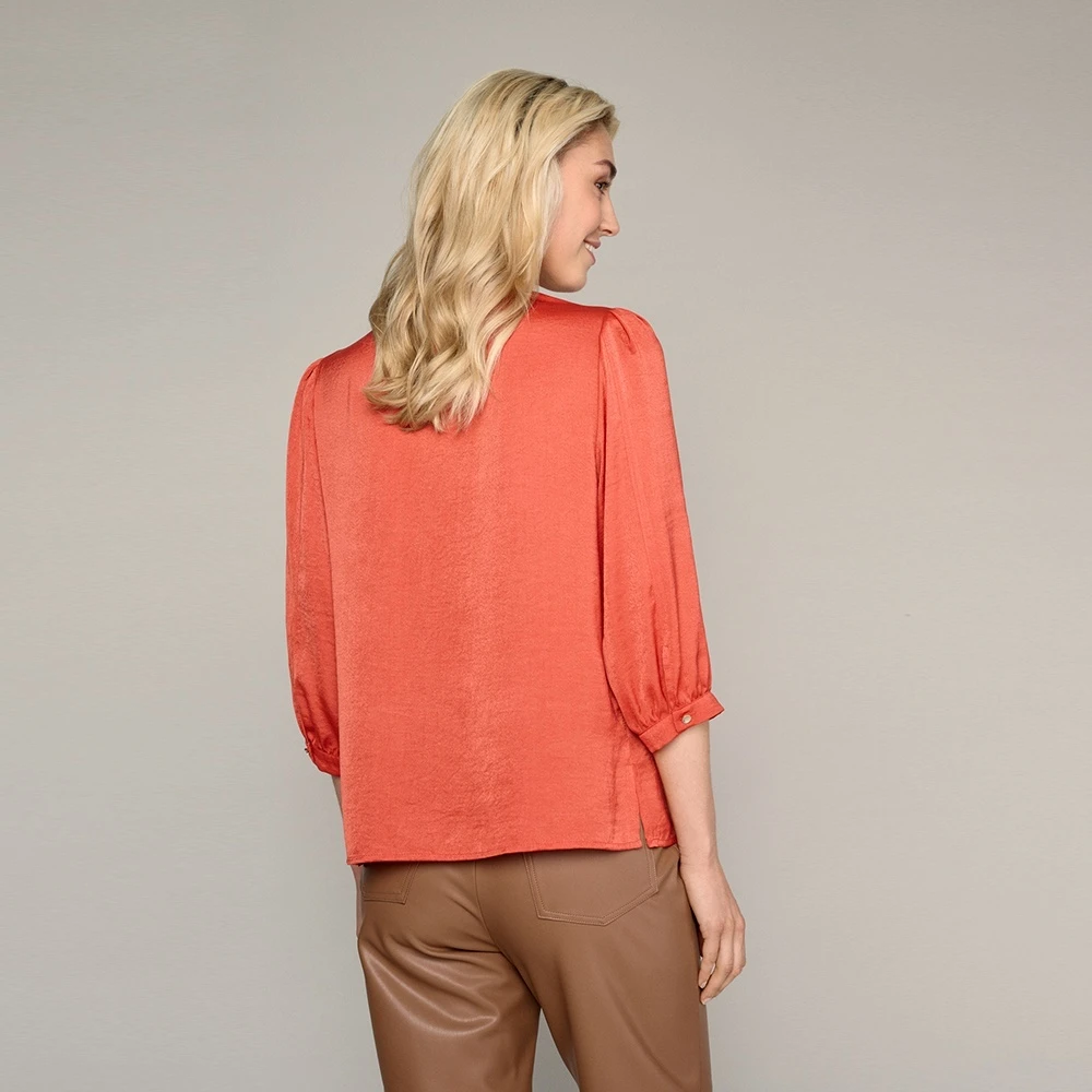 Marie Méro Rode Pofmouw Blouse Tuniek Red Dames