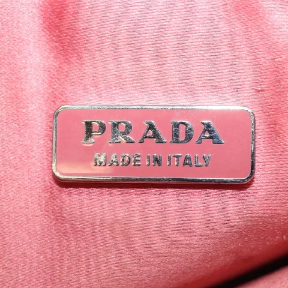 Prada Vintage Pre-owned Canvas clutches Pink Dames
