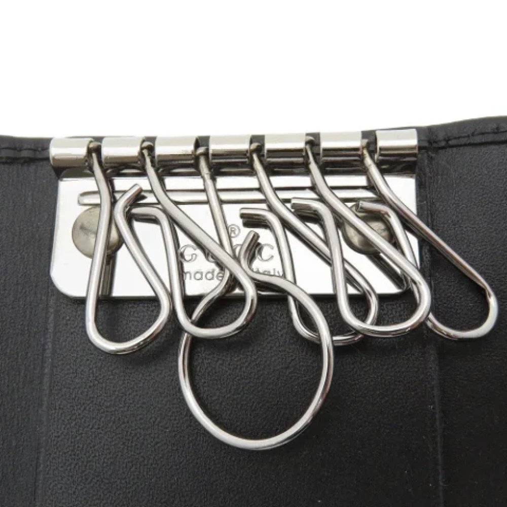 Gucci Vintage Pre-owned Leather key-holders Black Dames