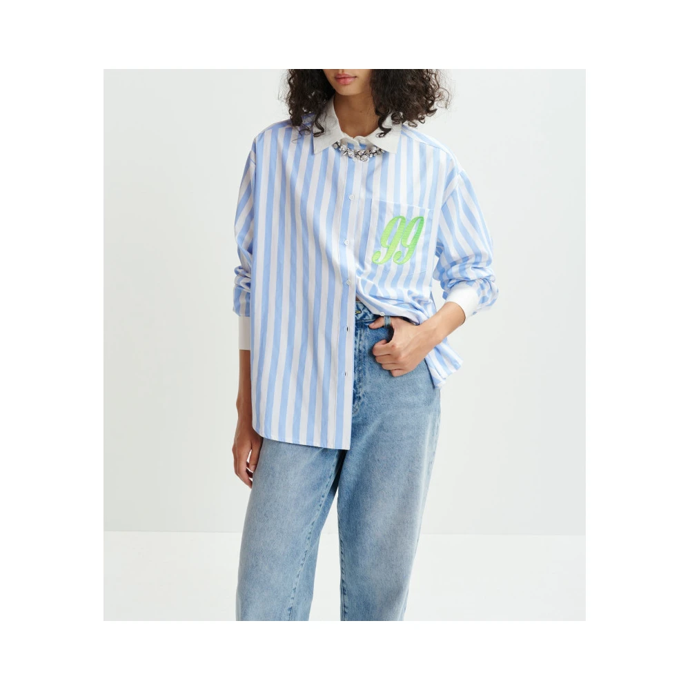 Essentiel Antwerp Halibut Overhemd met puntkraag Blue Dames