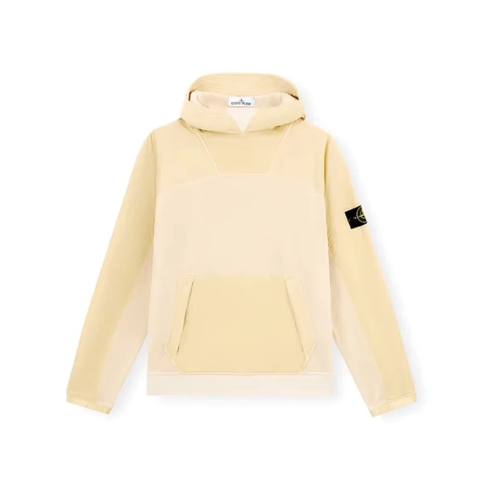 Stone Island Katoen Pile Nylon Sweatshirt Raglan Zak Beige Heren