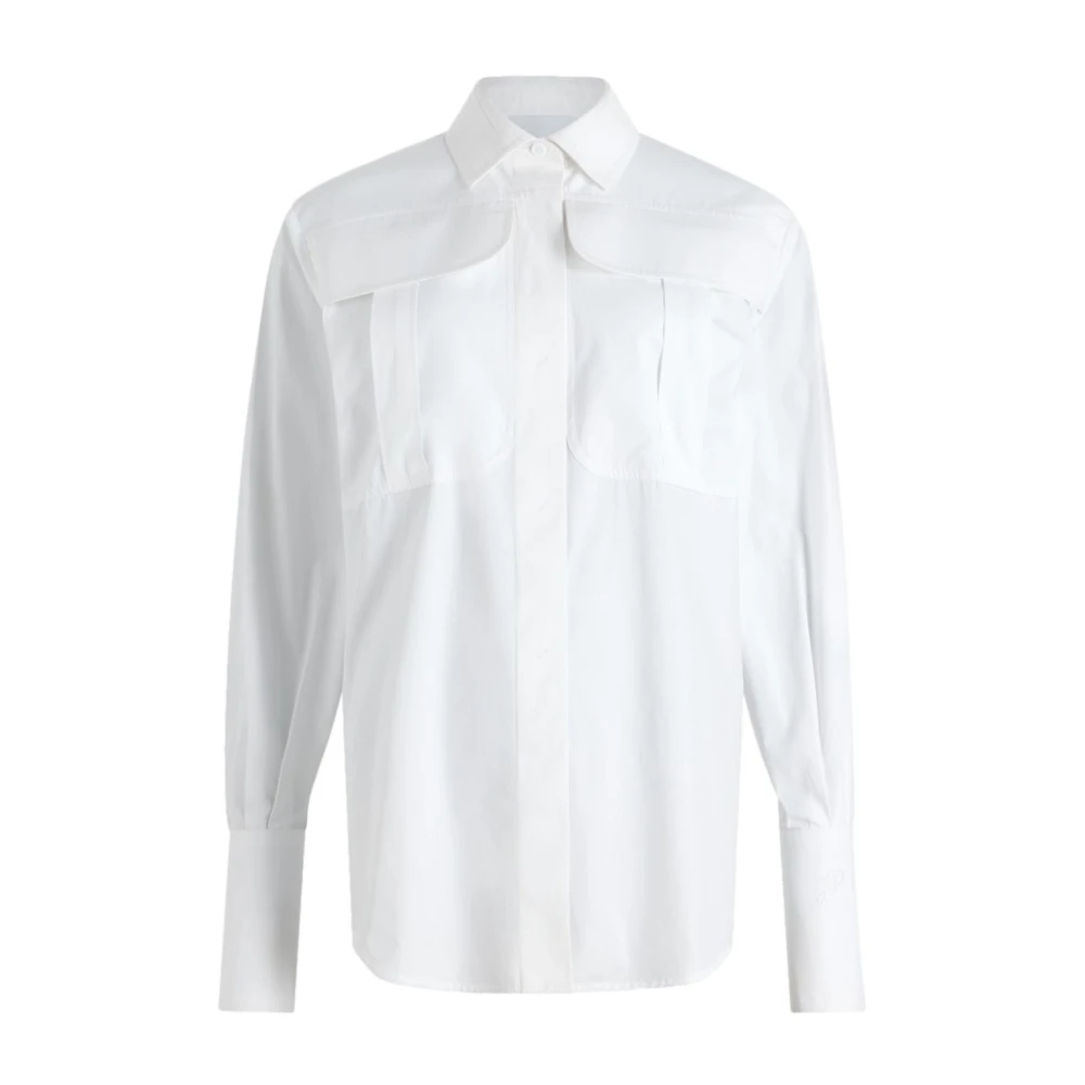Patou Witte Katoenen Overhemd Elegante Stijl White Dames