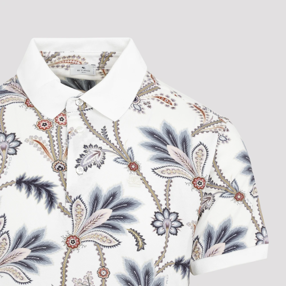 ETRO Wit Polo Shirt Roma Stijl Multicolor Heren