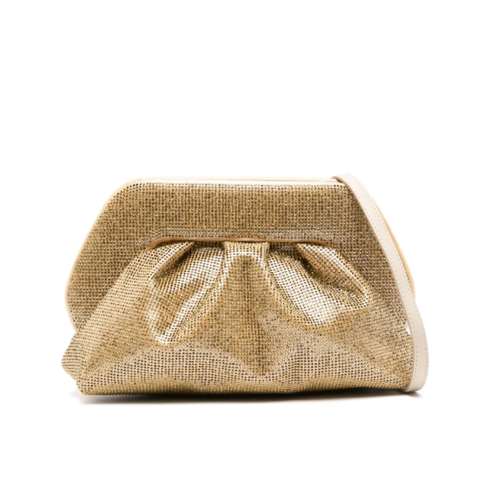 THEMOIRè Gouden Clutch Tas met Verborgen Magnetische Sluiting Yellow Dames