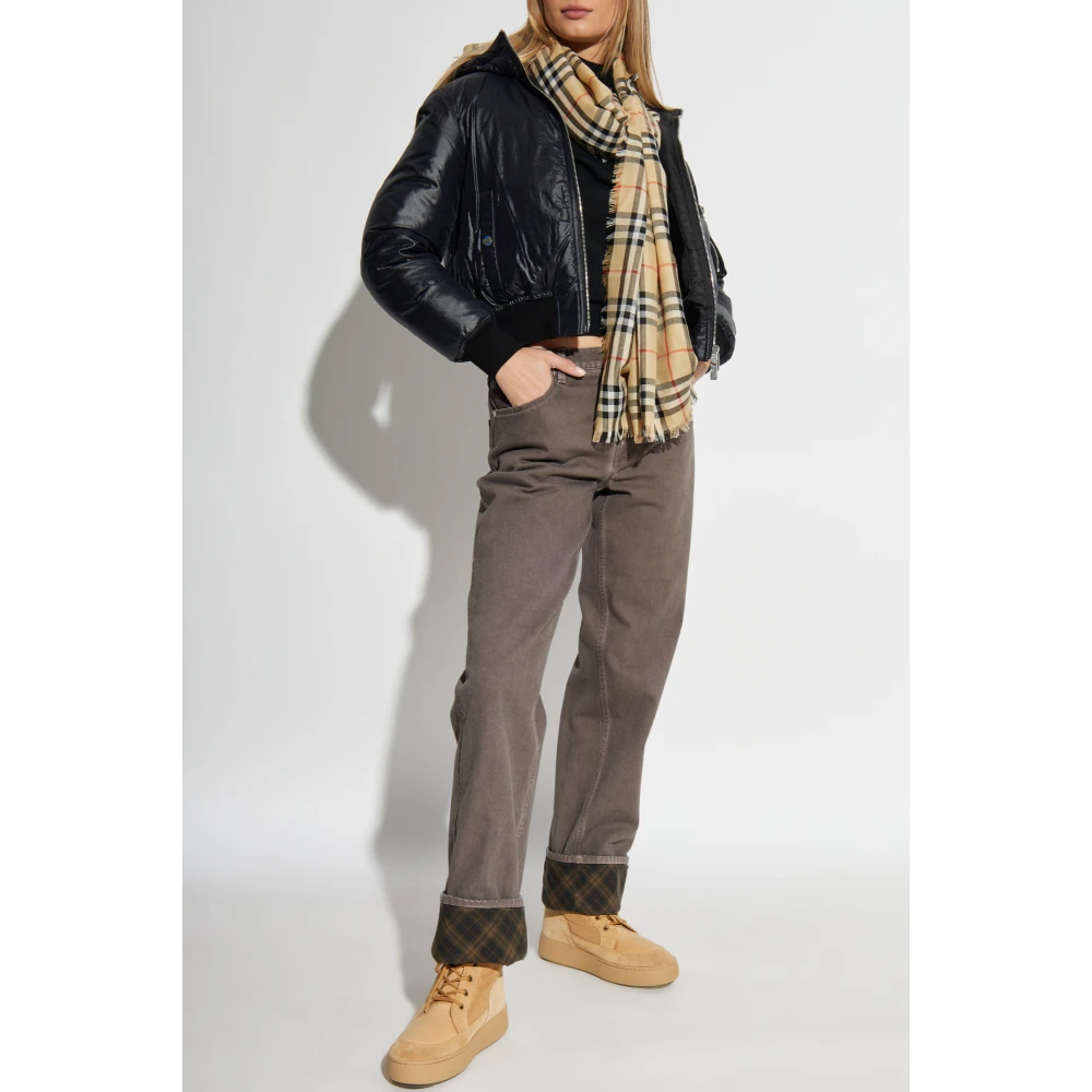 Burberry Gewatteerde donsjas met capuchon Black Dames