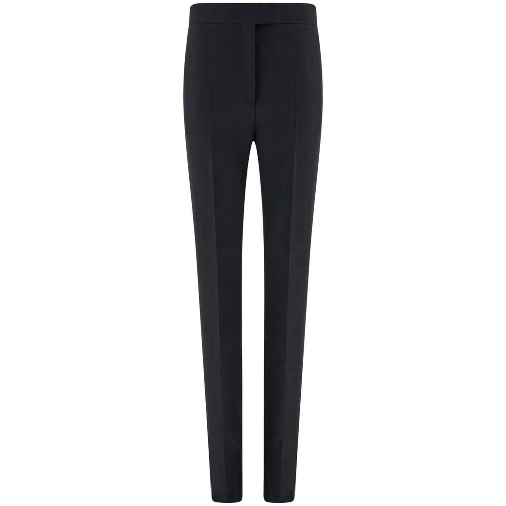 Salvatore Ferragamo Zwarte wollen taps toelopende broek Black Dames