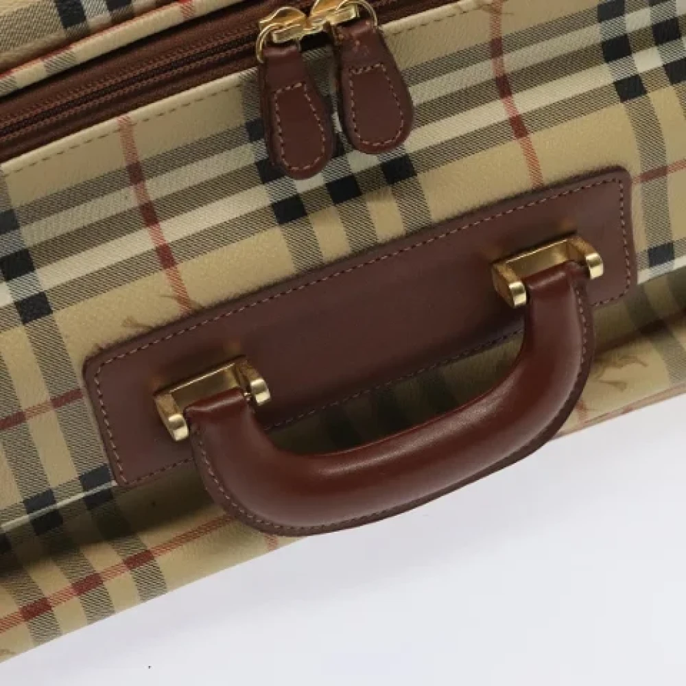 Burberry Vintage Pre-owned Leather travel-bags Beige Dames