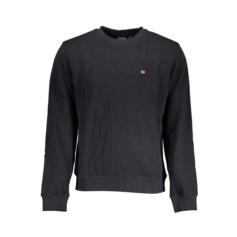 Napapijri Men's Black Sweatshirts, 2XL, Elegant Long-Sleeved Sweatshirt