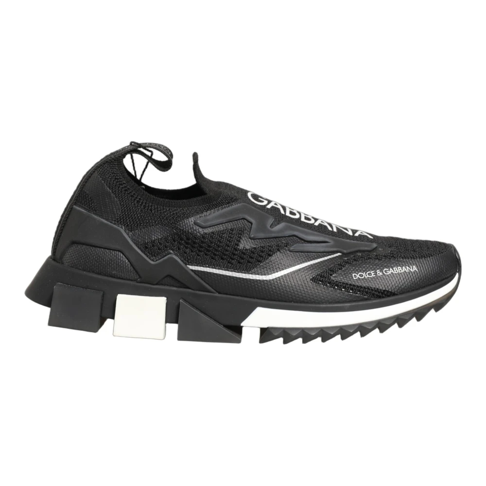 Dolce & Gabbana Women's Black Sneakers, 2 Uk, Sorrento Slip-On Trainers