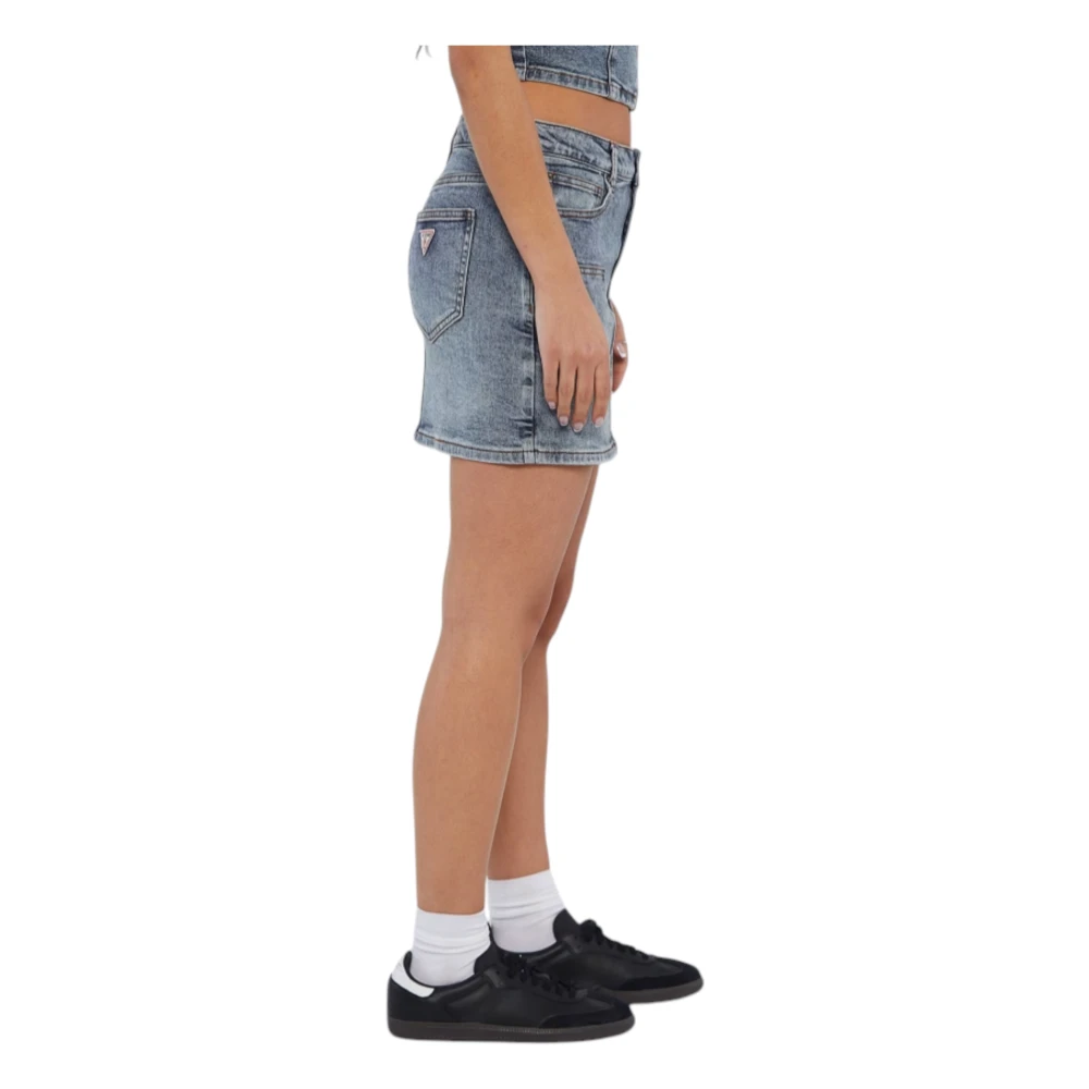 Guess Biologische katoenen spijkerrok Blue Dames