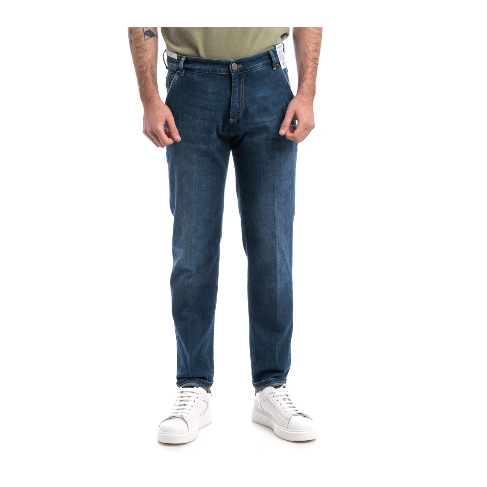 Pt Torino Men's Blue Loose Denim Stretch Trousers - Slim Fit Jeans - W31 - Jeans