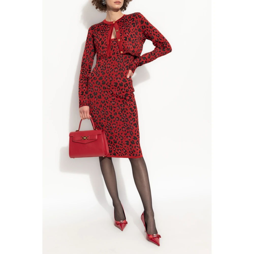 Versace Vest met geborduurd patroon Red Dames