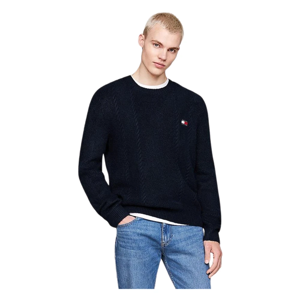 Tommy Hilfiger Blauwe Klassieke Gebreide Trui Blue Heren