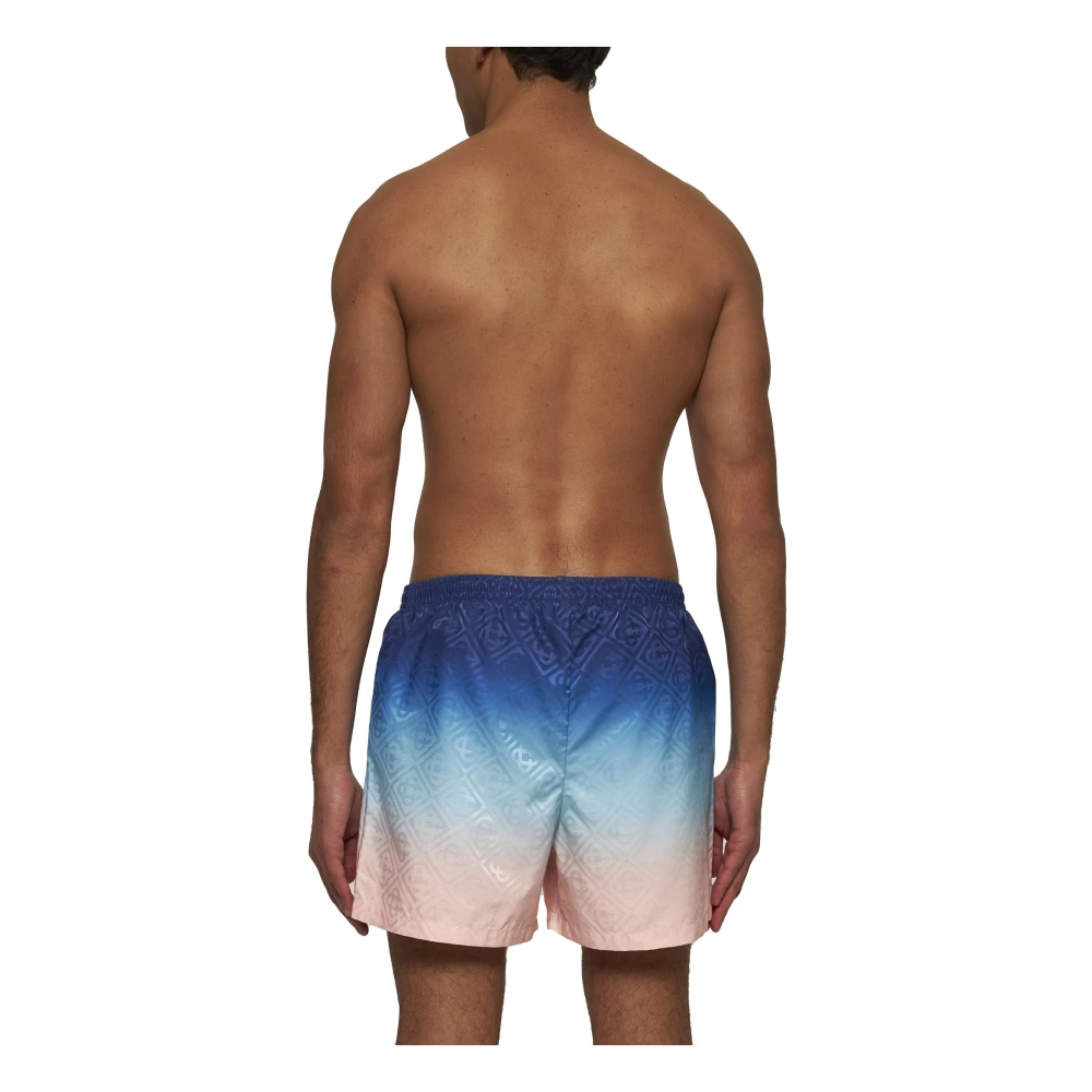 Casablanca Gradient Monogram Zwemshorts Blauw Multicolor Heren
