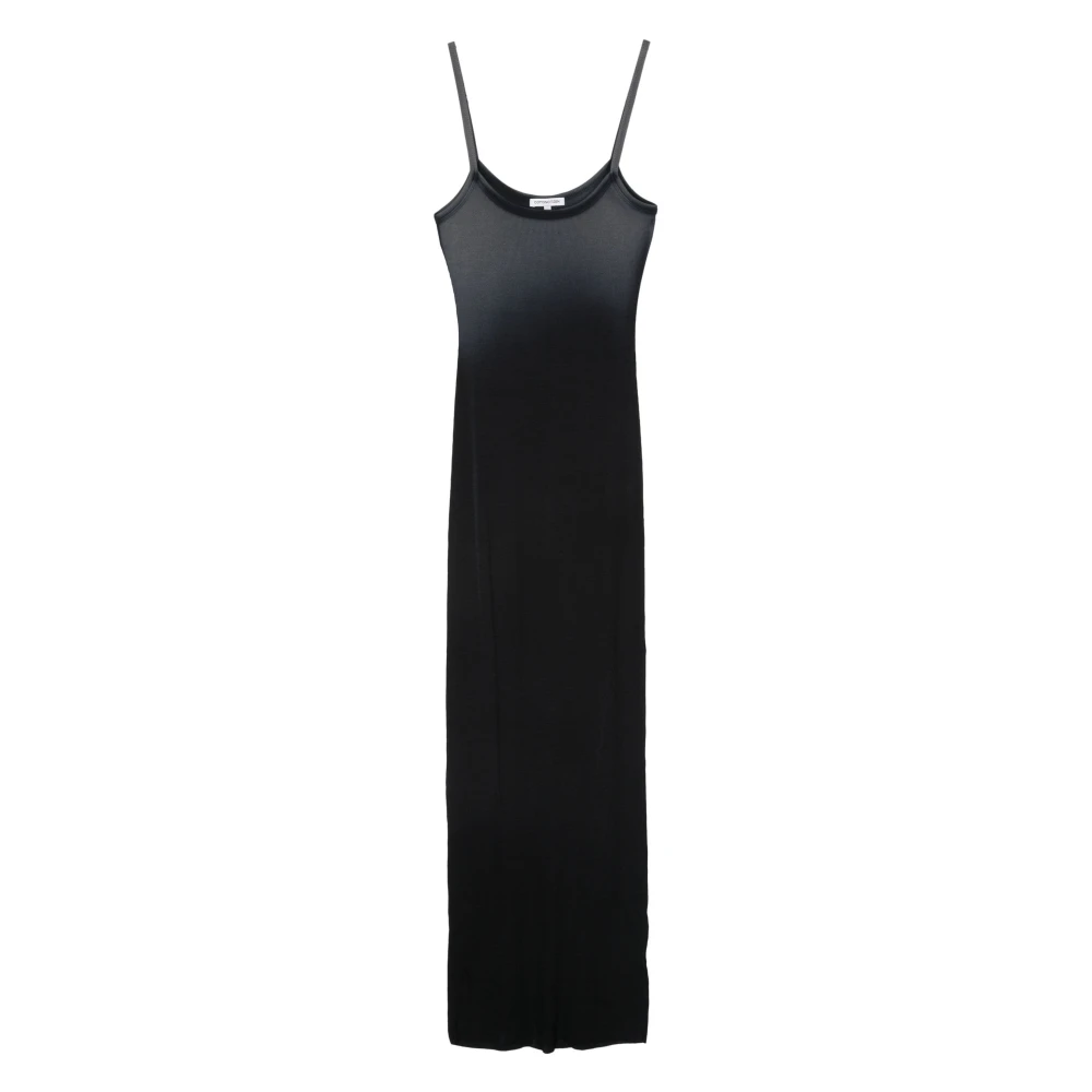 Cotton Citizen Zwarte Verona Spaghetti Strap Maxi Jurk Black Dames