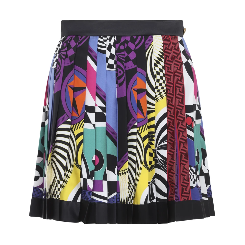 VERSACE - Minigonna a pieghe multicolor Teatro Foulard - Donna - Taglia 40 - Immagine 2