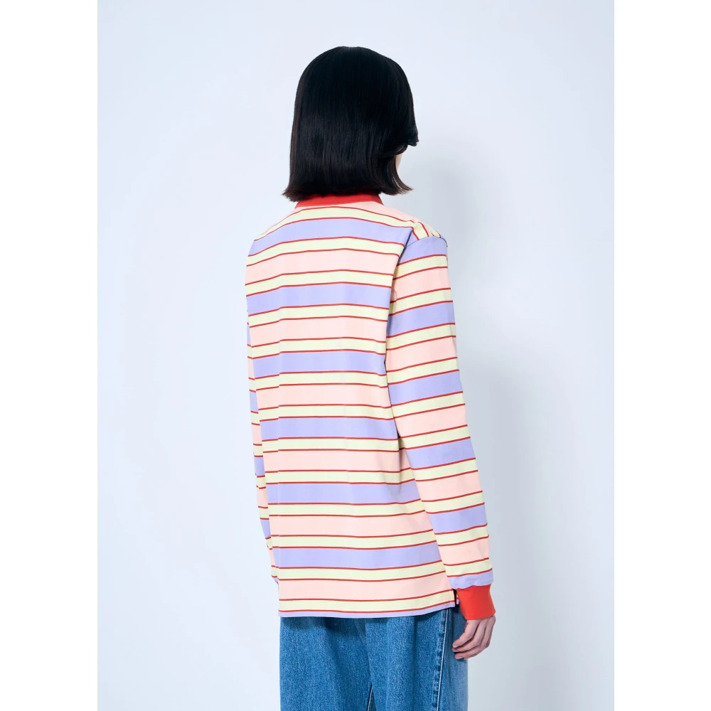 JW Anderson Gestreept poloshirt met contrastdetails Multicolor Dames