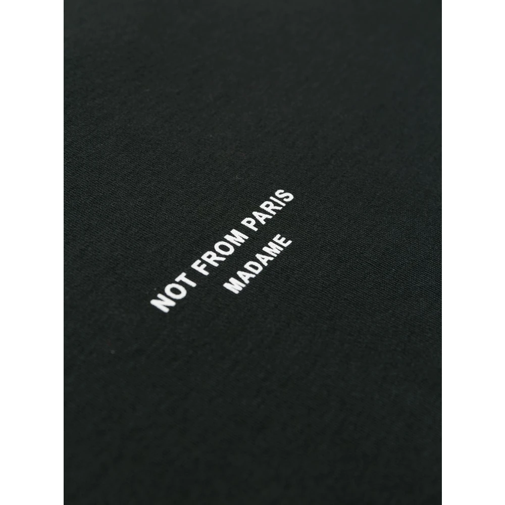Drole de Monsieur Zwart T-Shirt Klassieke Stijl Black Heren