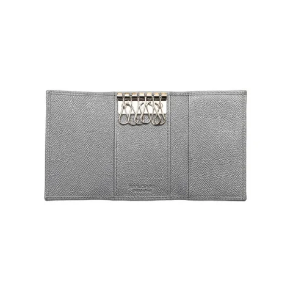 Bvlgari Vintage Pre-owned Leather wallets Gray Dames