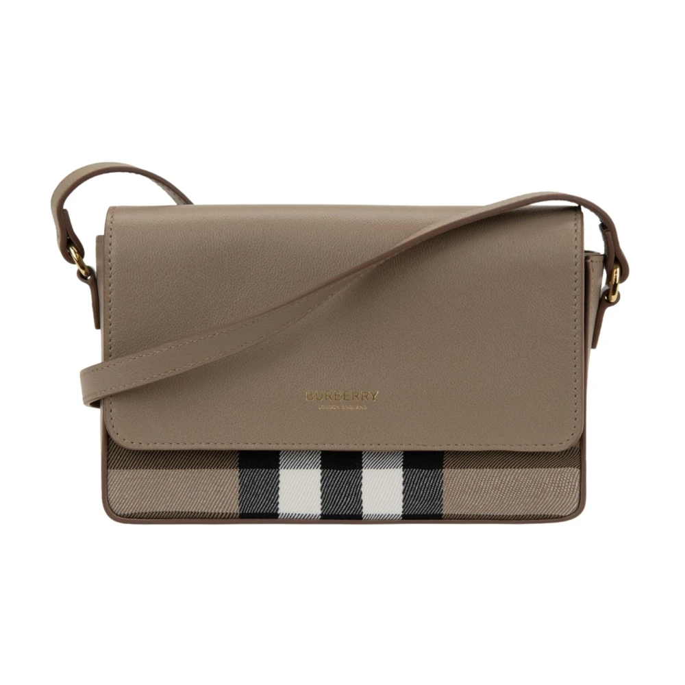 Burberry Dames Schoudertas Magnetische Knoop Beige Dames