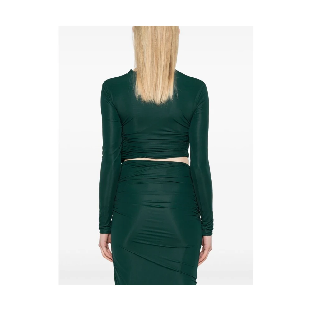 Christopher Esber Bosgroene Ringdetail Longsleeve Top Green Dames