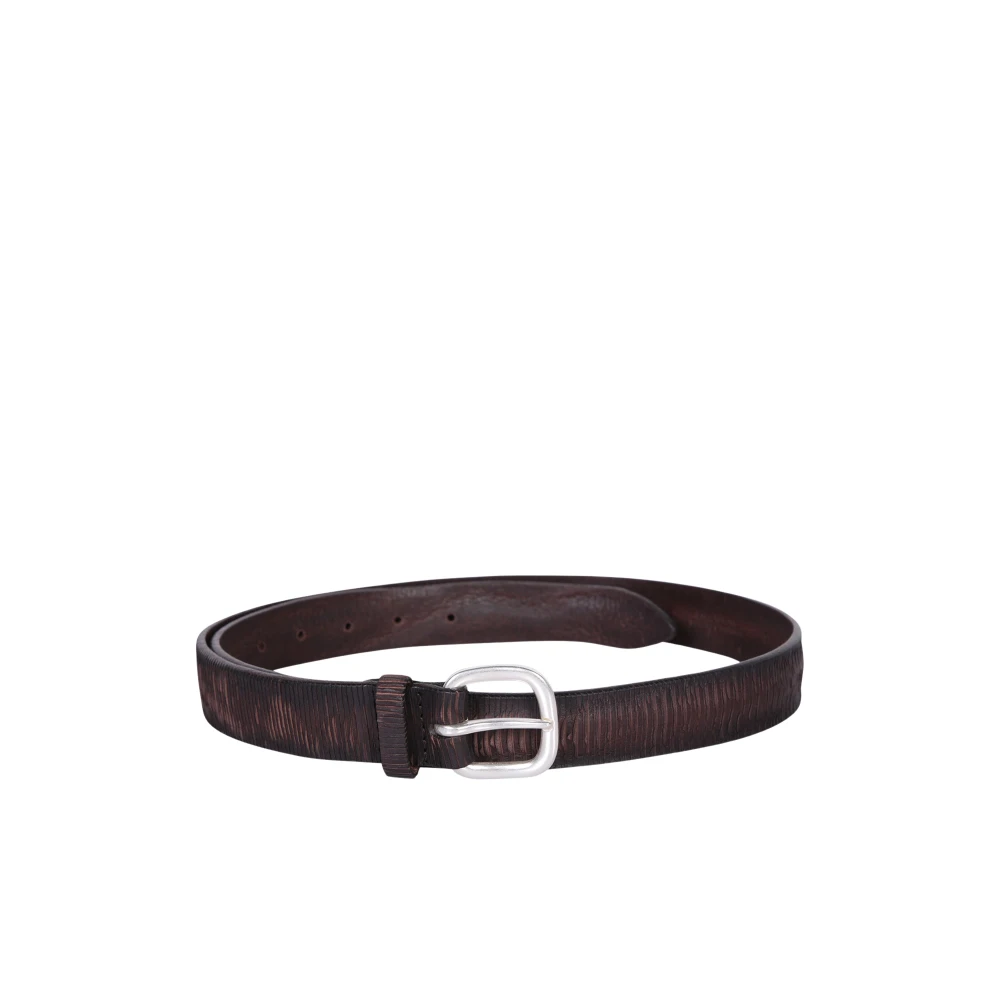 Orciani Men's Brown Leather Belt Medium
