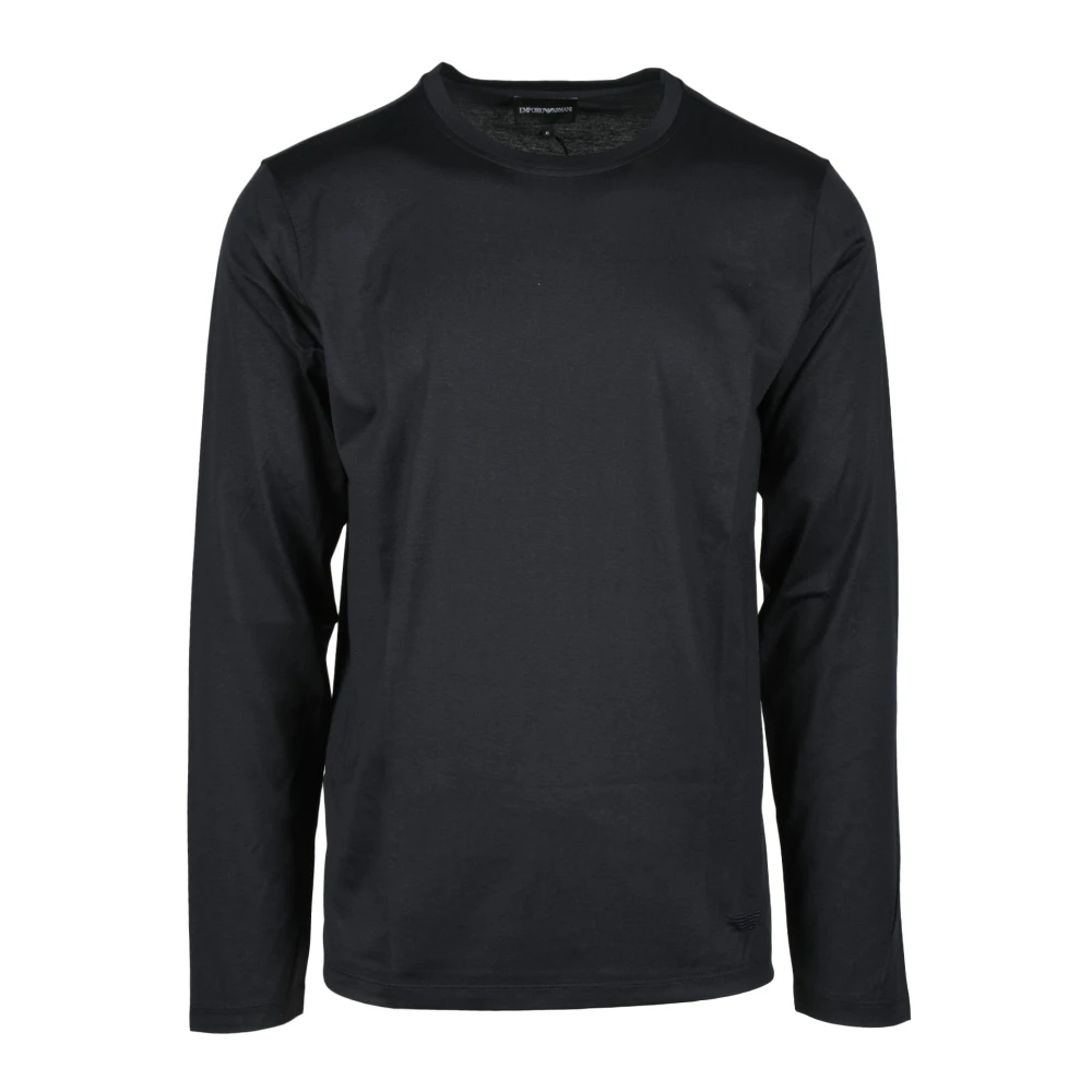 Emporio Armani Zijde Katoen Mix T-shirt Blue Heren