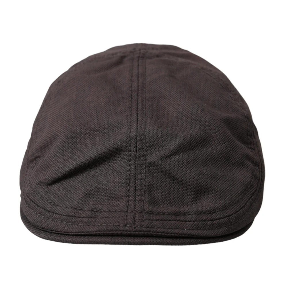 Dolce & Gabbana Bruine Nylon Newsboy Cap Brown Heren