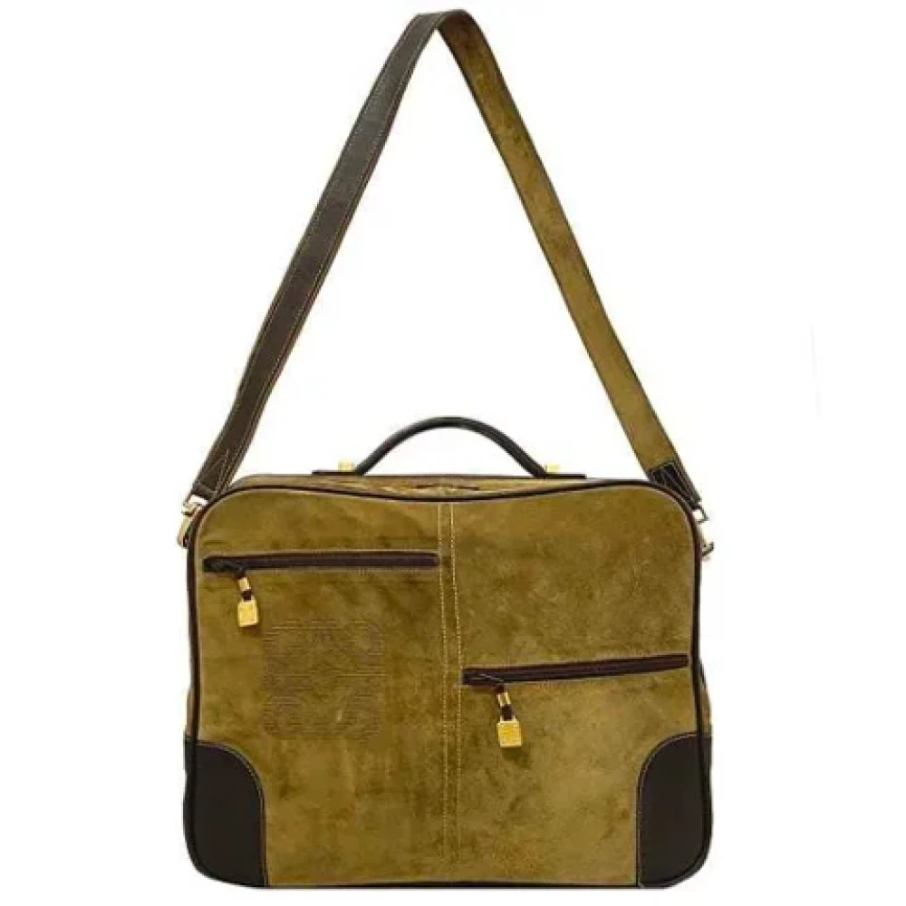 Loewe Pre-owned Fabric handbags Brown Dames