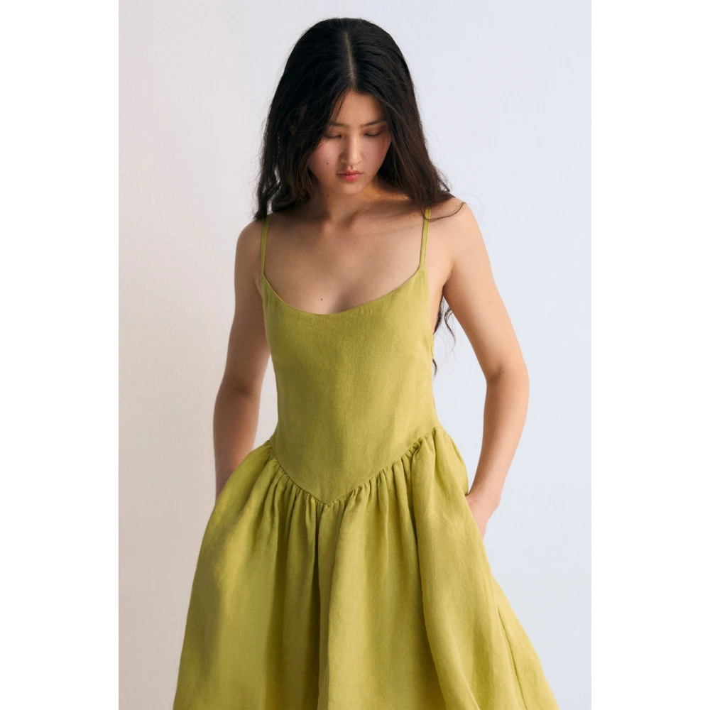 The New Society Hera Vrouw Korte Jurk Palm Green Dames