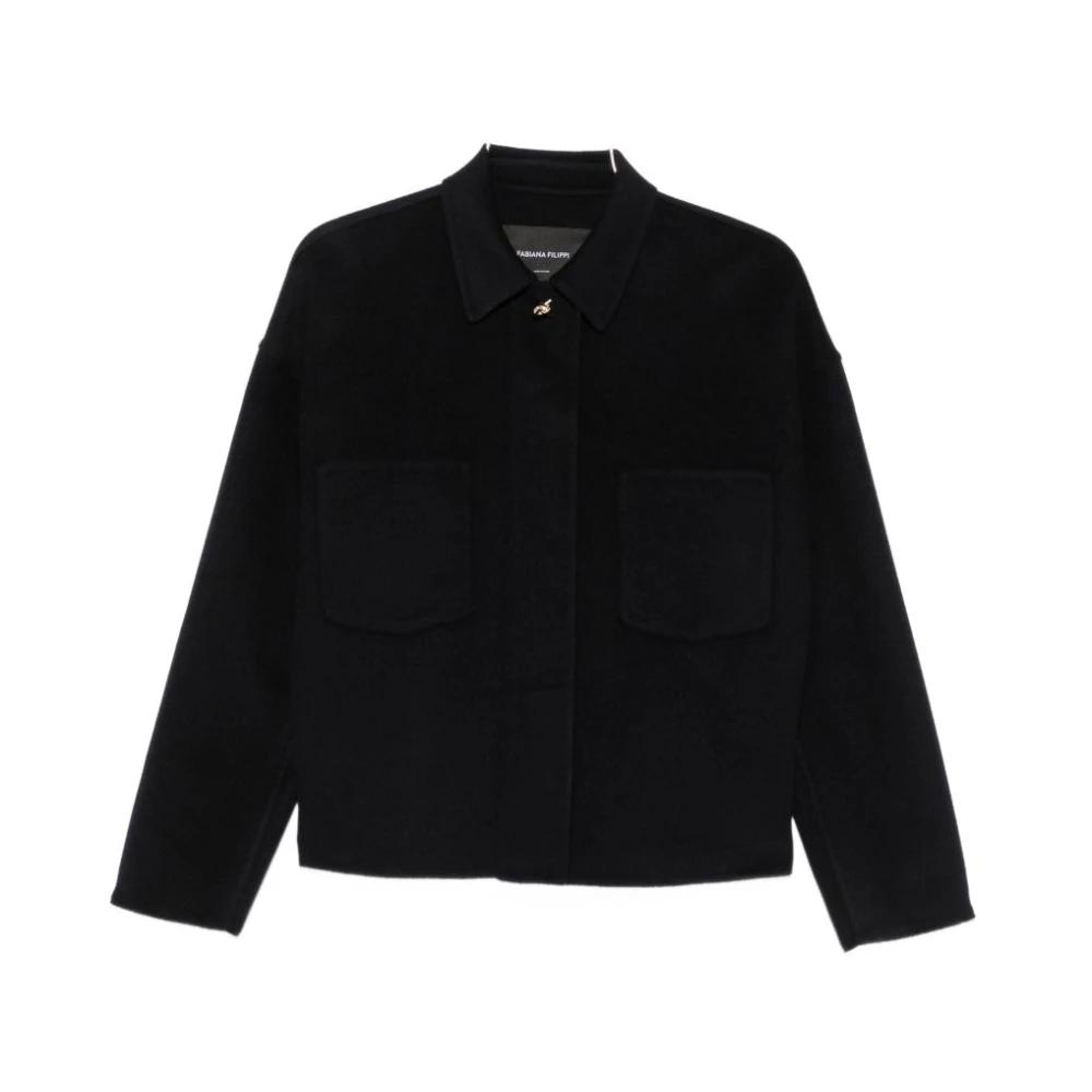 Fabiana Filippi Blue Coats - Female - Light Jackets - S - Jackets