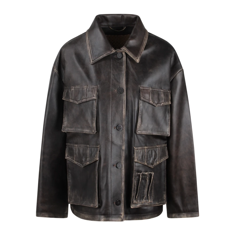 Golden Goose Schapenvacht Zakjasje Brown Dames