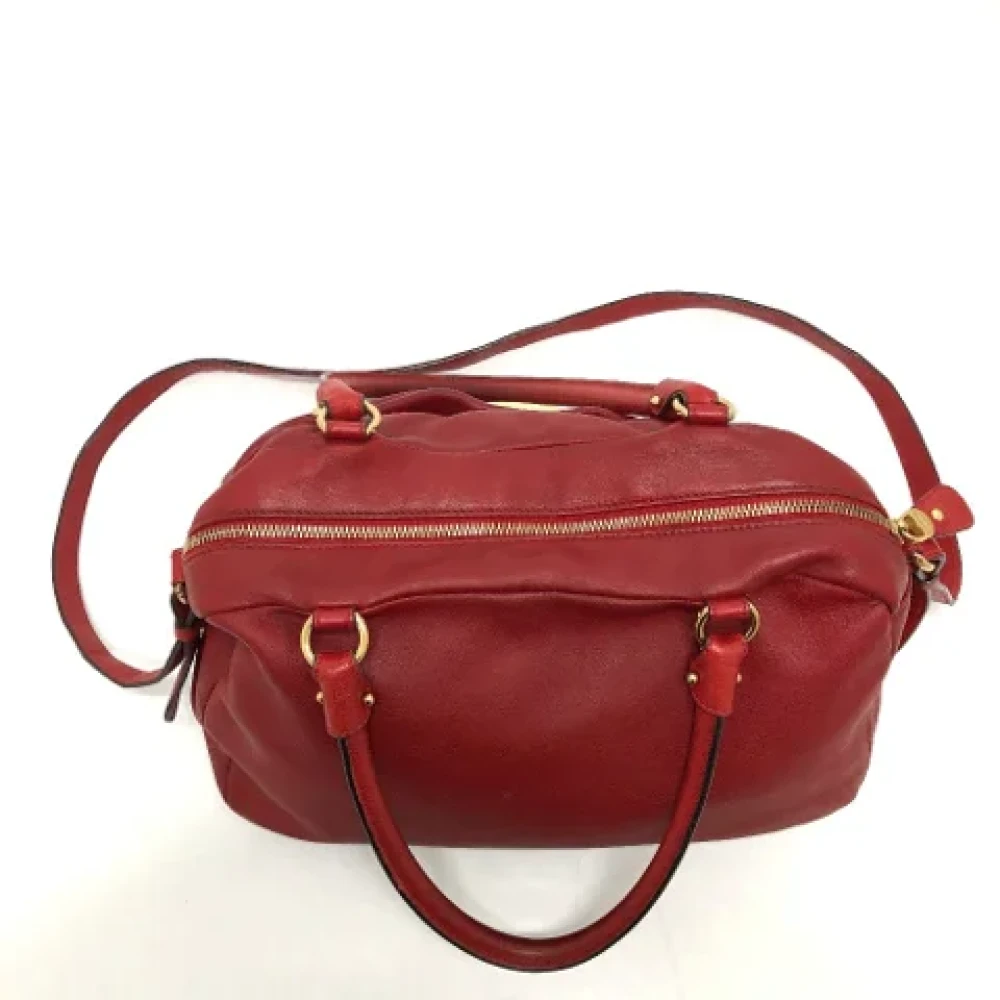 Salvatore Ferragamo Pre-owned Leather handbags Red Dames