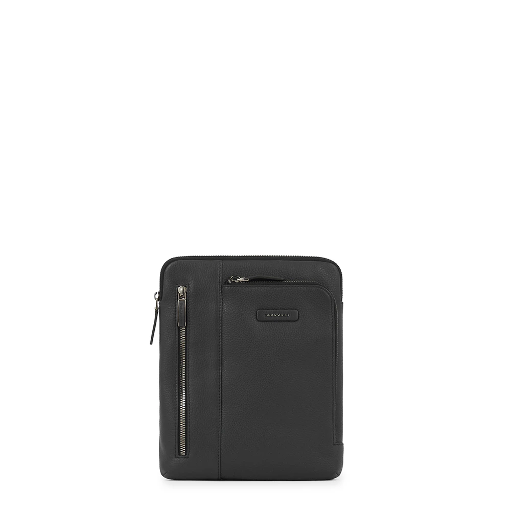 Piquadro Black Cross Body Messenger, Male, One Size, Men's Crossbody Bag For Ipad®