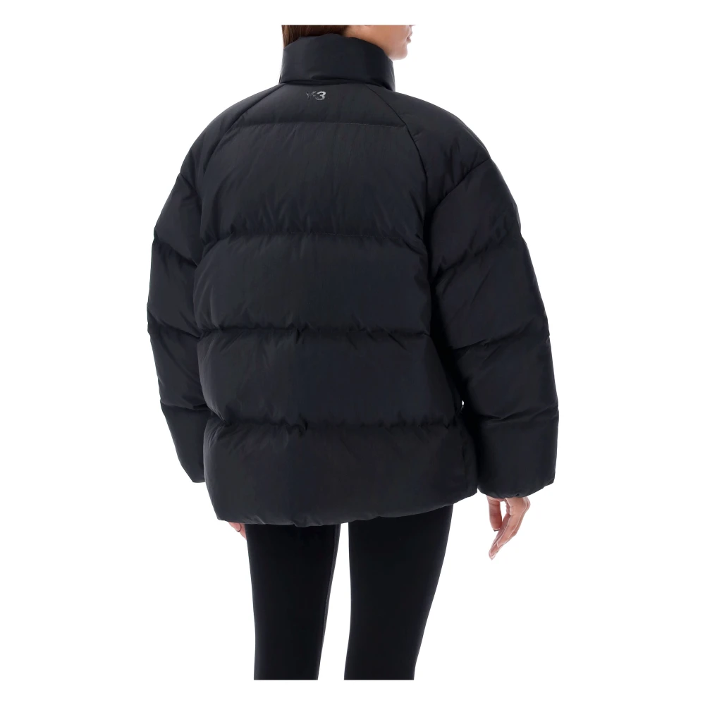 Y-3 Zwarte Pufferjas Buitenkleding Aw24 Black Dames